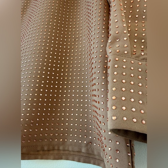 Reiss Brown Blouse with crystals Pattern - Picture 5 of 9